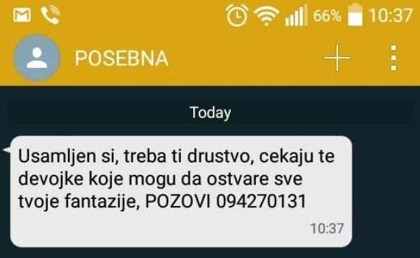 Primjer poruke koju dobivaju građani - Avaz