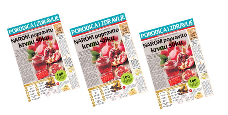 Srijedom u "Dnevnom avazu" - magazin "Porodica i zdravlje"