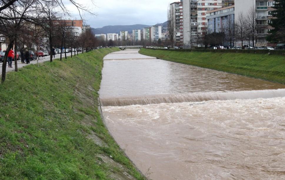 Vodostaji Miljacke, Bosne i Sane u porastu