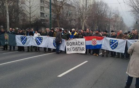 Demobilisani borci blokirali na 10 minuta Alipašinu ulicu u Sarajevu