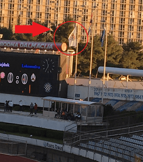 Hajduk kažnjen zbog zastave!