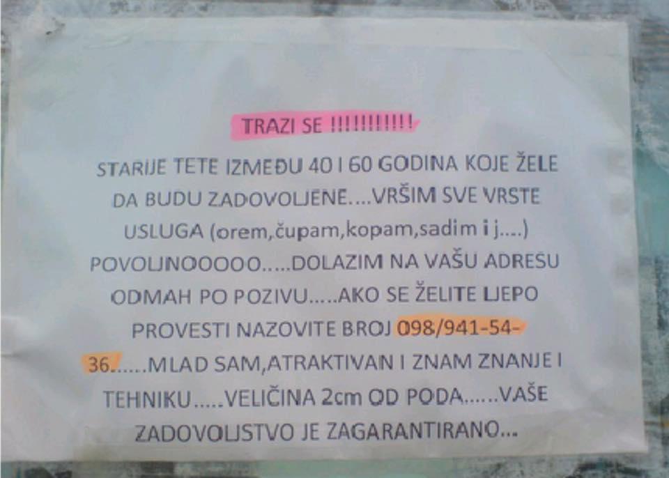 Otkačeni oglasi s Balkana koji će vas nasmijati do suza