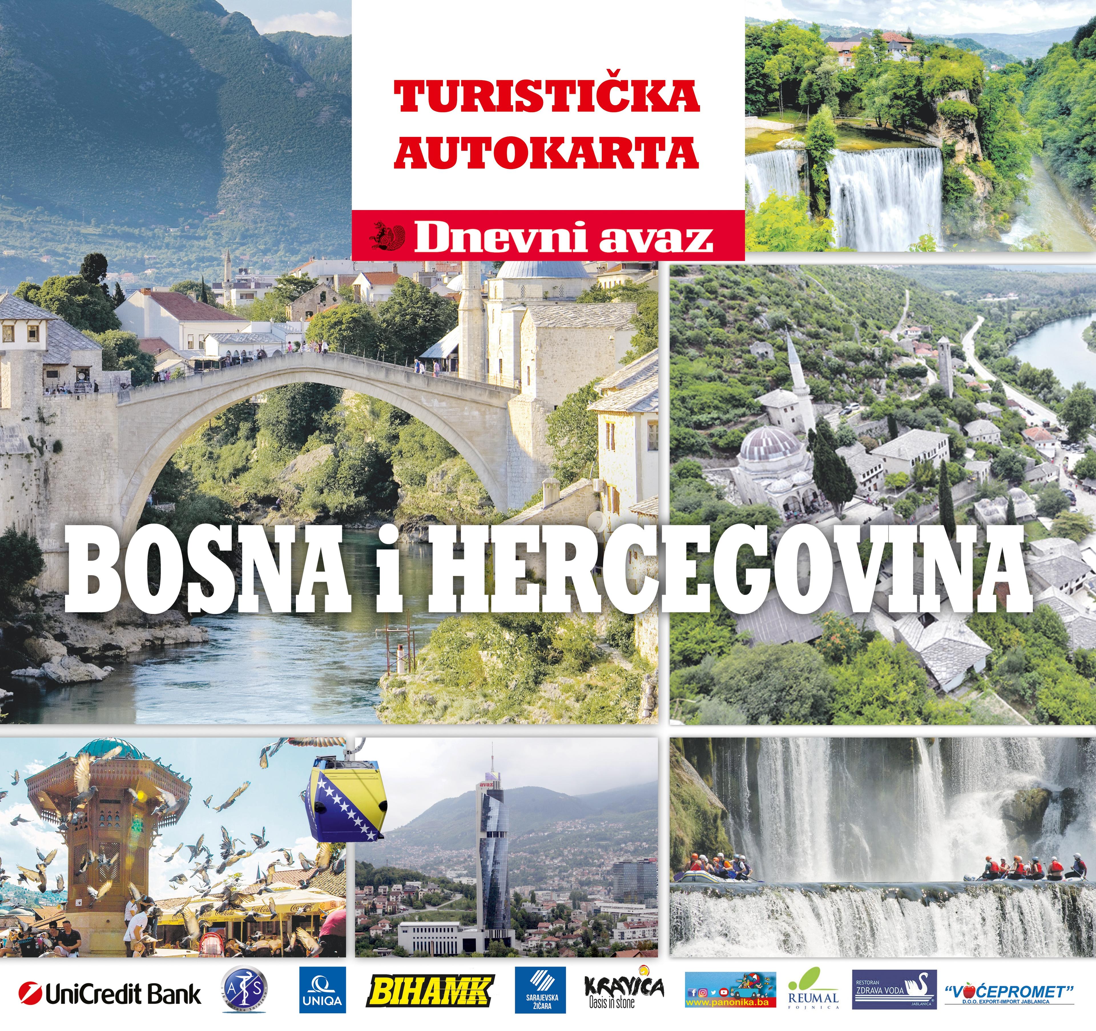 U ponedjeljak u “Avazu” turistička autokarta BiH