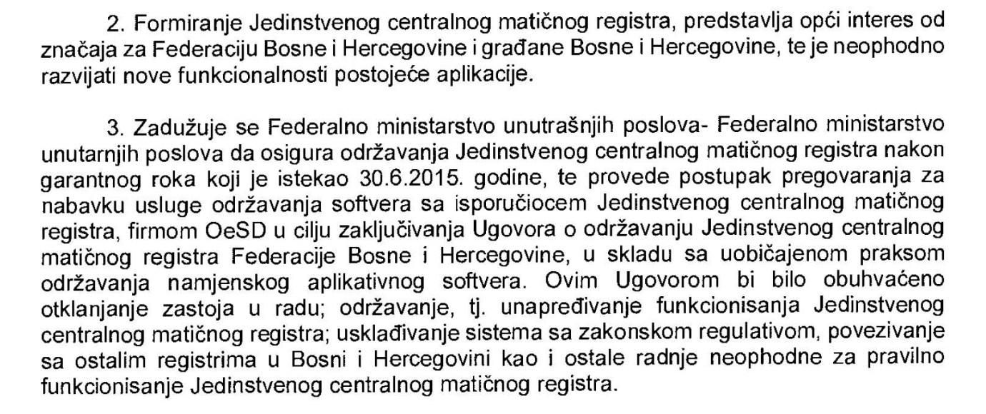 Faksimili zaključaka Vlade BiH: Čampara nije postupio po nalogu Vlade FBiH - Avaz