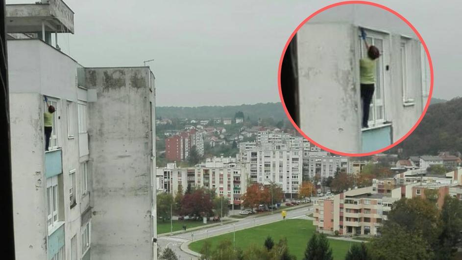 Samo na Balkanu: Na 12. spratu izašla da opere prozore s vanjske strane