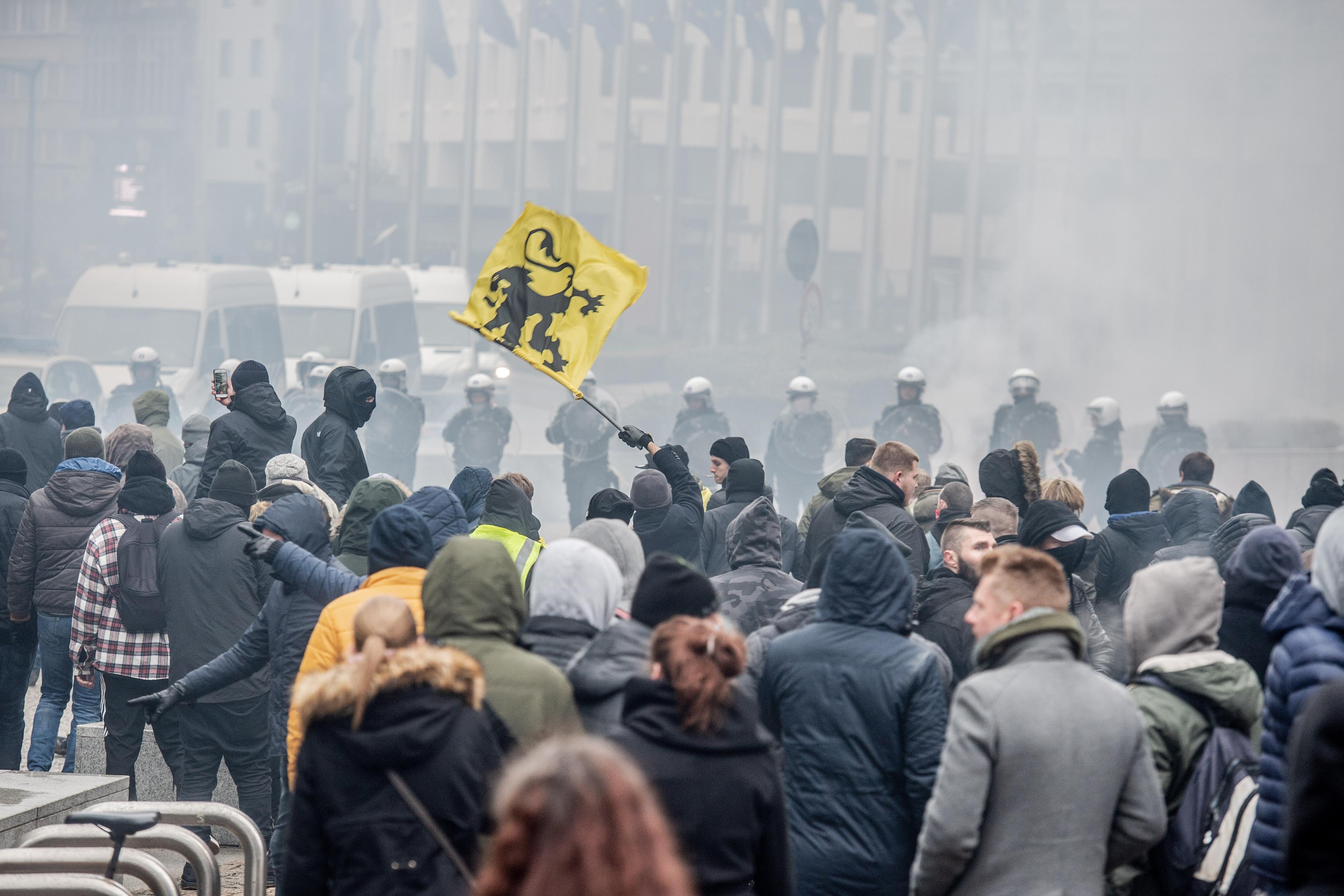 Na protestima protiv Marakeškog sporazuma u Briselu uhapšeno 95 osoba