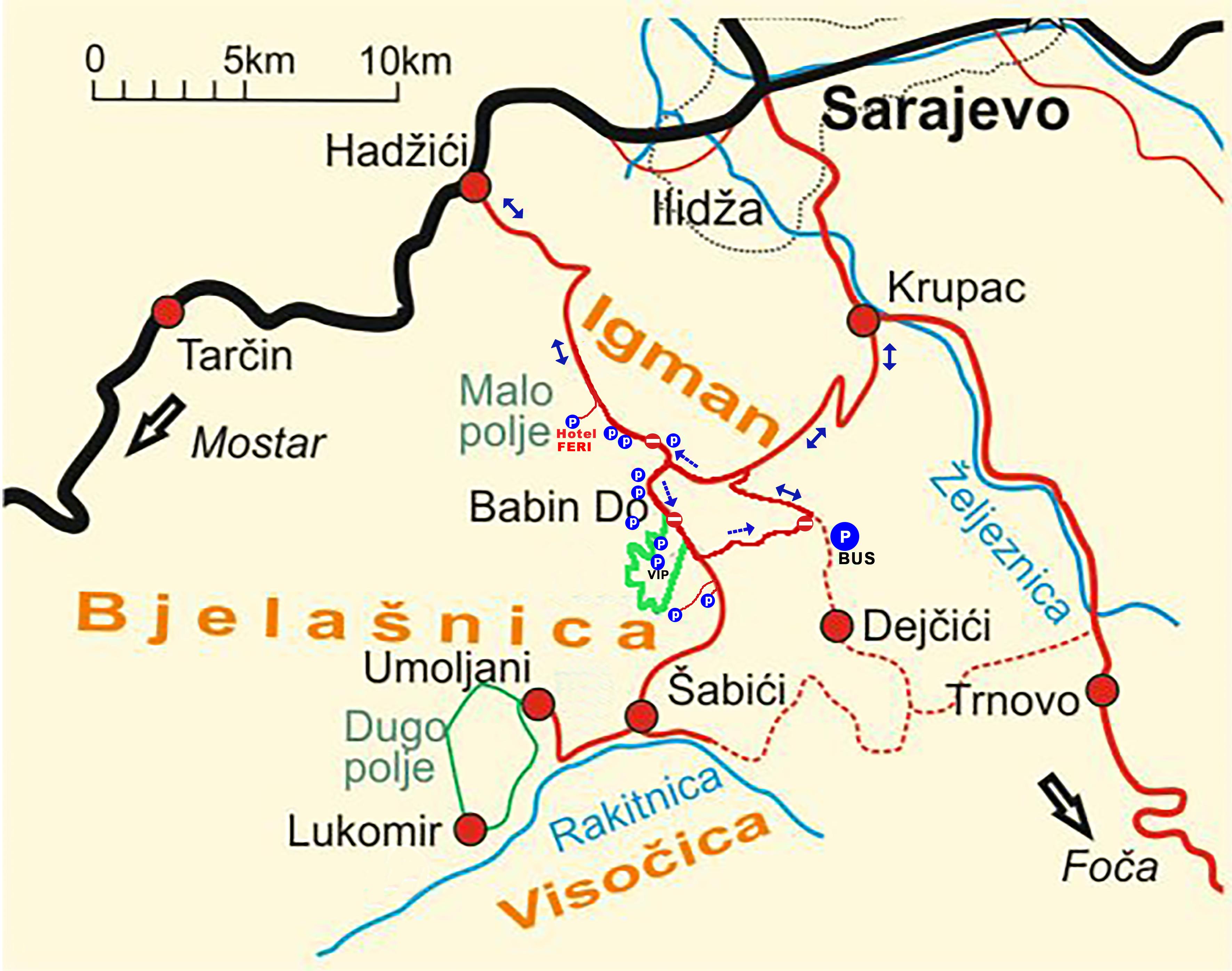 Mapa putne signalizacije - Avaz