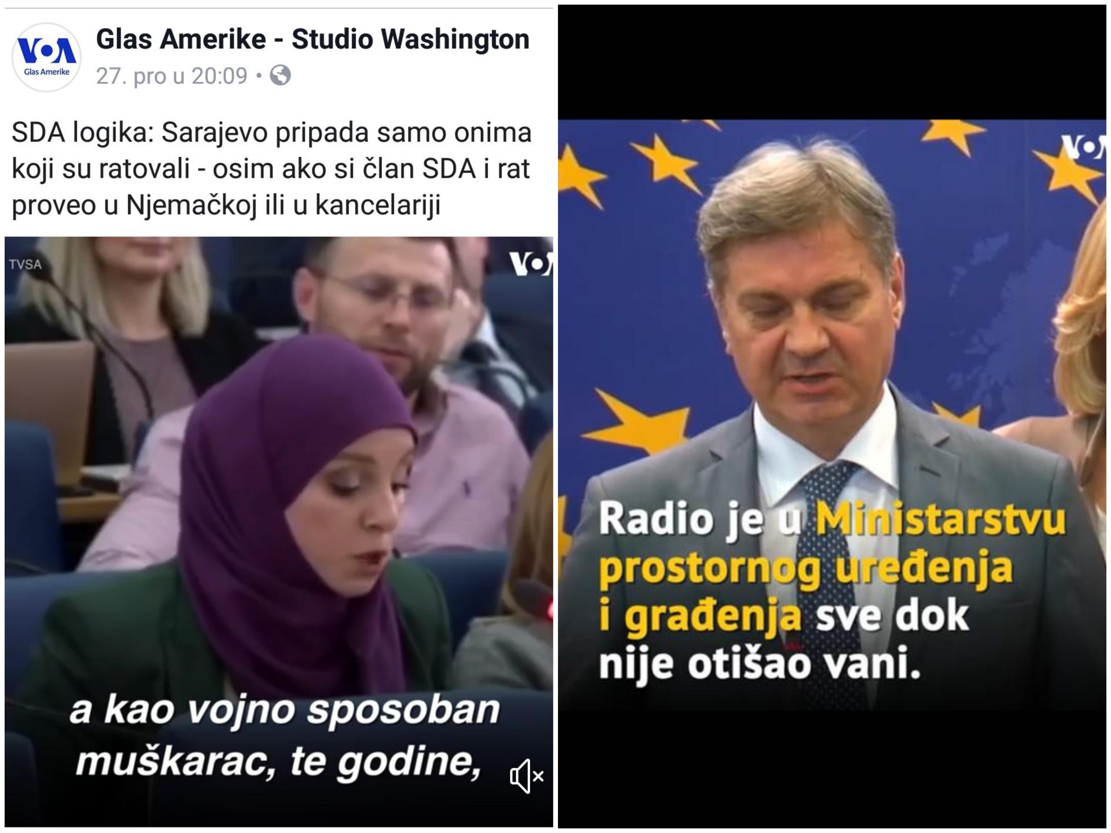 Podsjetnik Samri Ćosović-Hajdarević: „Glas Amerike“, referirajući se na obraćanje zastupnice Ćosović-Hajdarević, nabrojao neke od vojno sposobnih SDA-ovaca, poput Zvizdića i Čampare, koji su „služili“ vani, i Bakira, koji je bio u očevom kabinetu, zaključujući da to ko je gdje bio u ratu neće riješiti probleme građana - Avaz