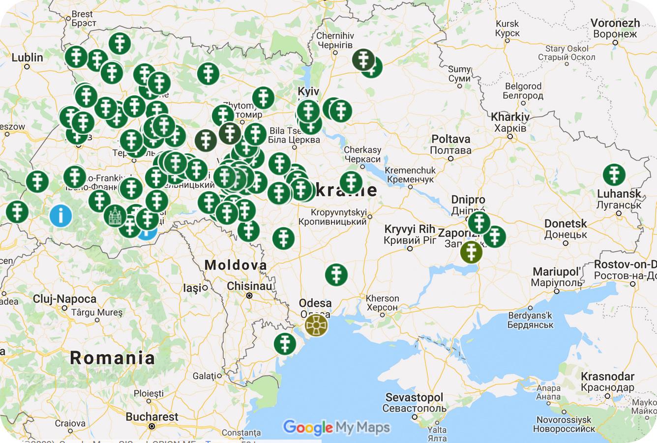 Mapa svih parohija koje su napustile jurisdikciju Ruske pravoslavne crkve - Avaz