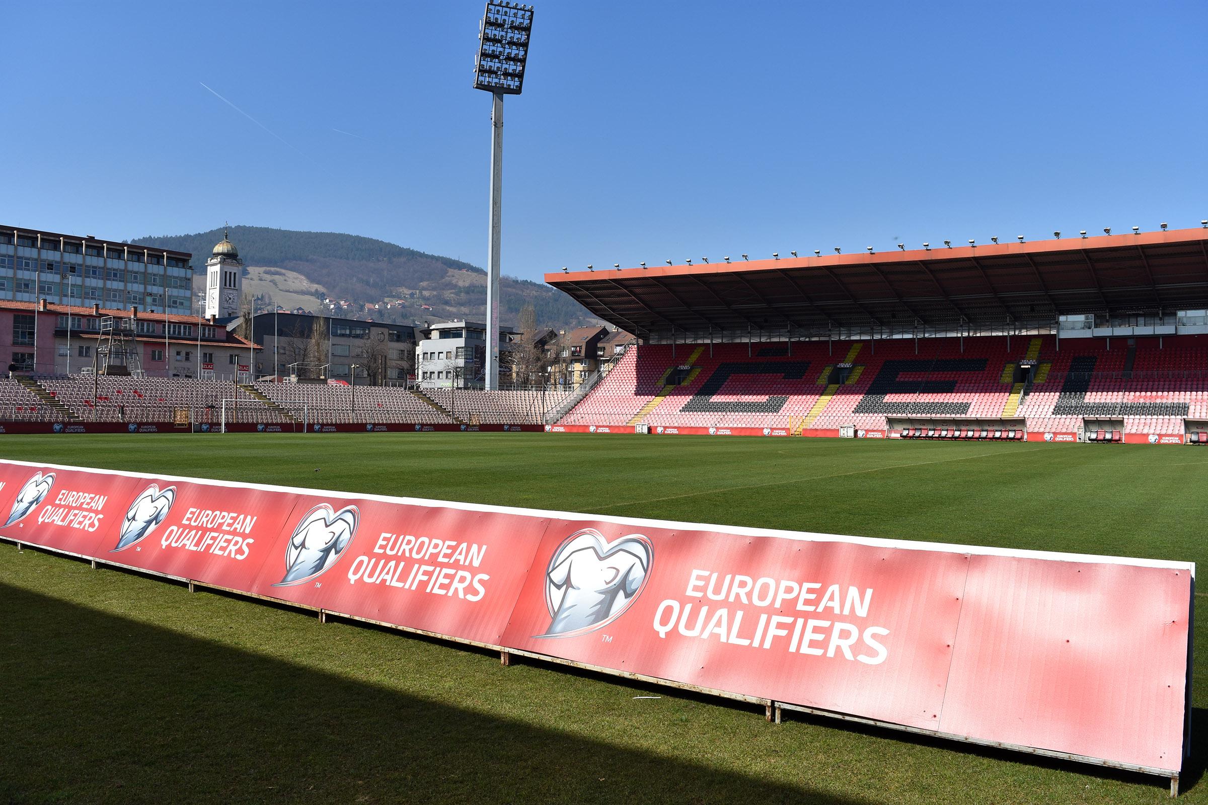 Stadion Bilino polje pred utakmicu BiH - Grčka koja se igra 26. marta - Avaz