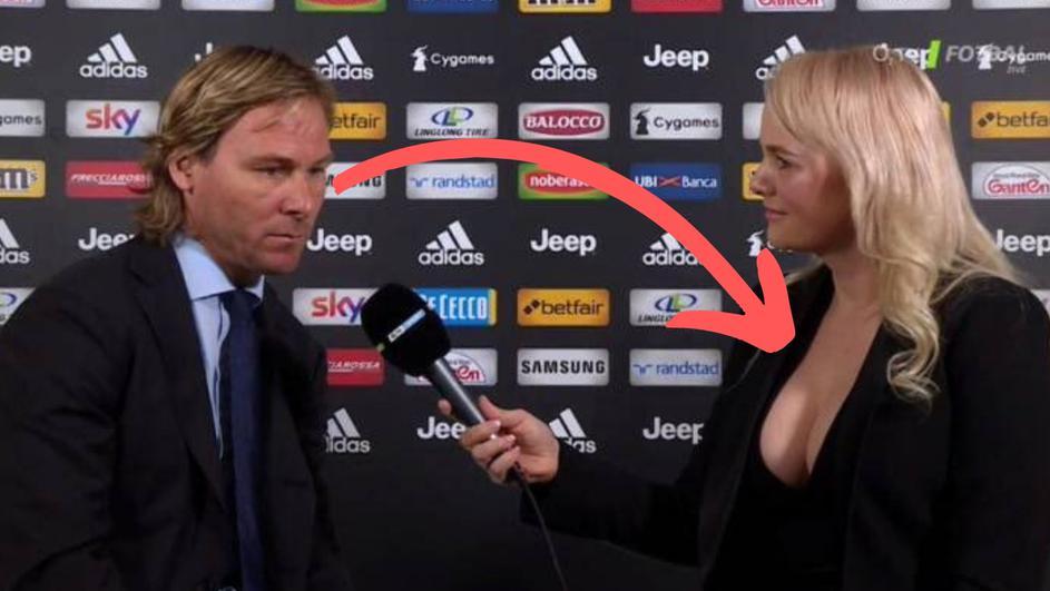 Nedved: Oči mu bježale oko voditeljice - Avaz