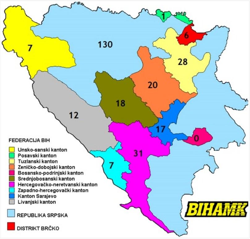 BIHAMK: Broj poginulih po kantonima i u RS - Avaz