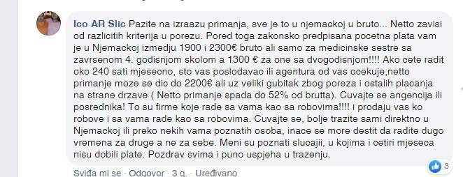 Faksimil jedne objave na Facebooku o prevarama i naplaćivanjima za posredovanje u zapošljavanju - Avaz