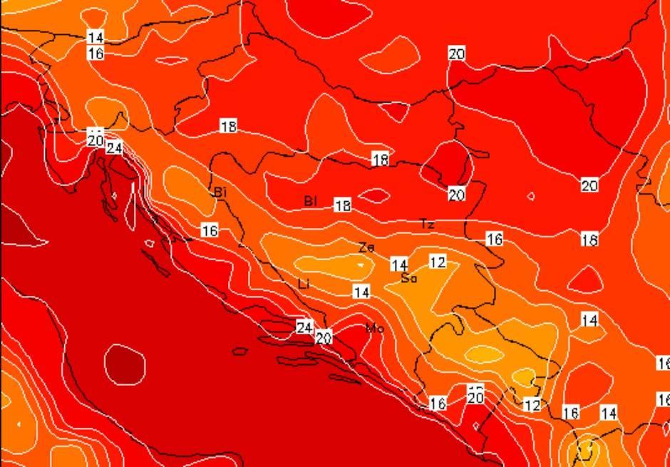 Upaljen narandžasti meteoalarm u dijelovima BiH