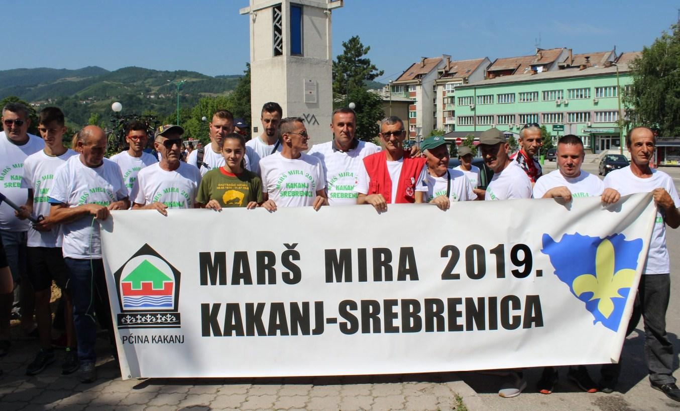 Ispraćeni učesnici ''Marša mira'' Kakanj - Srebrenica