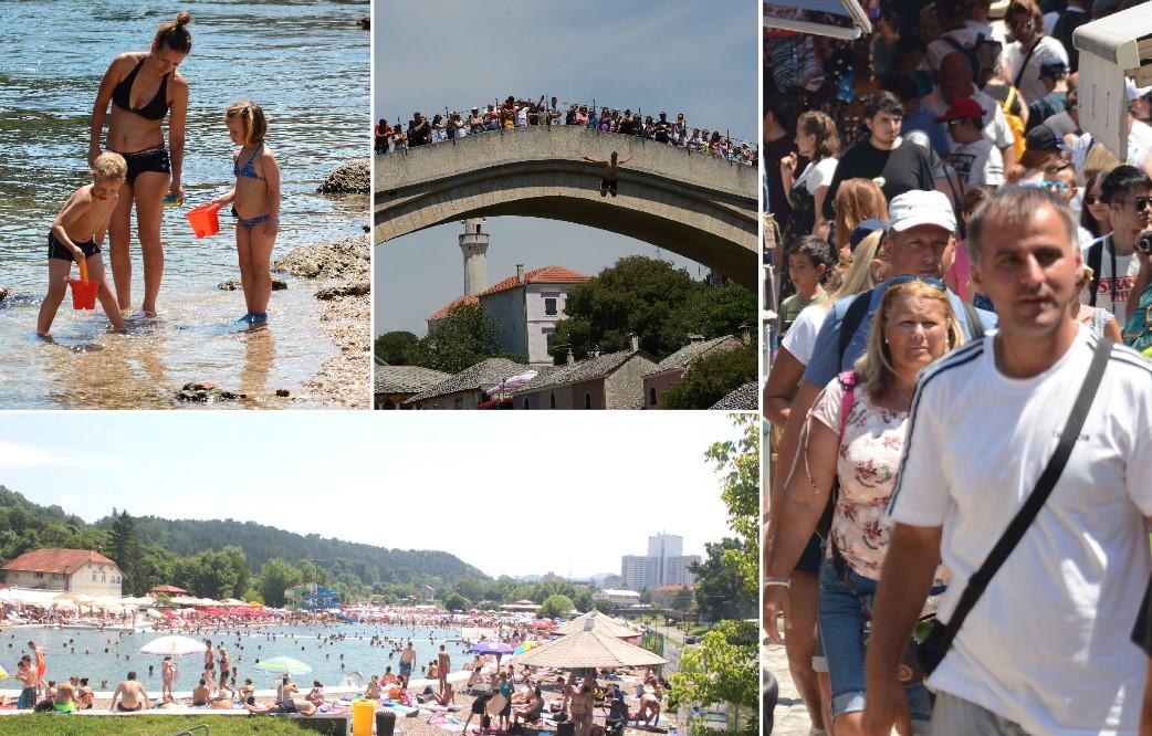 Naši reporteri obišli su bh. gradove: Ovako su se danas na plus 30 rashlađivali Bosanci i turisti