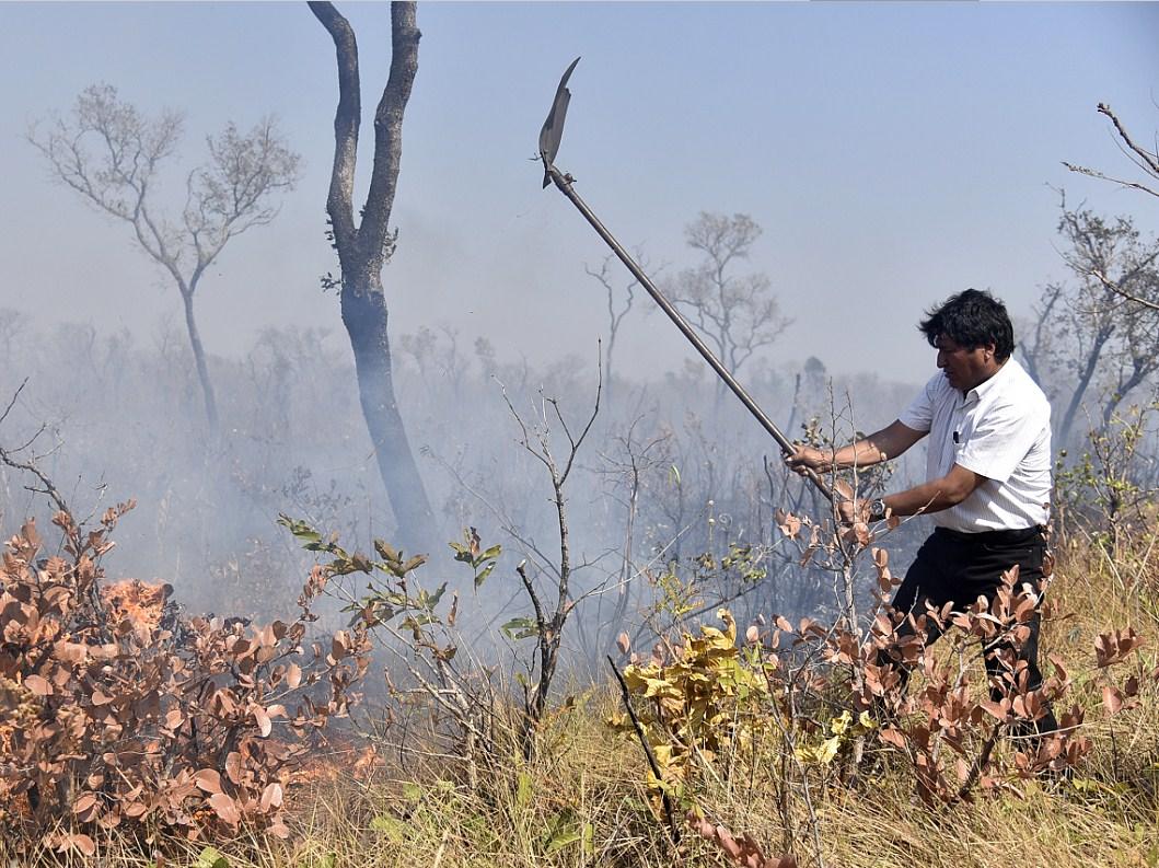 Evo Morales gasi požar - Avaz