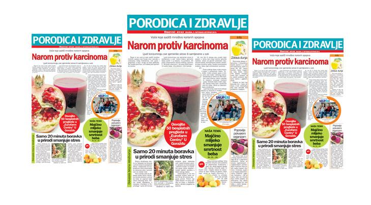 Srijedom u "Dnevnom avazu" magazin "Porodica i zdravlje": Majčino mlijeko smanjuje smrtnost beba za jednu petinu