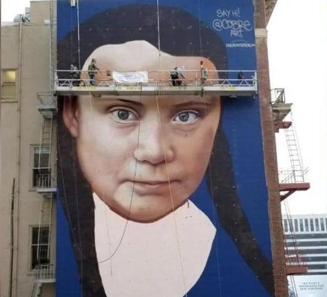Greta Tunberg: Veliki mural u centru San Franciska - Avaz