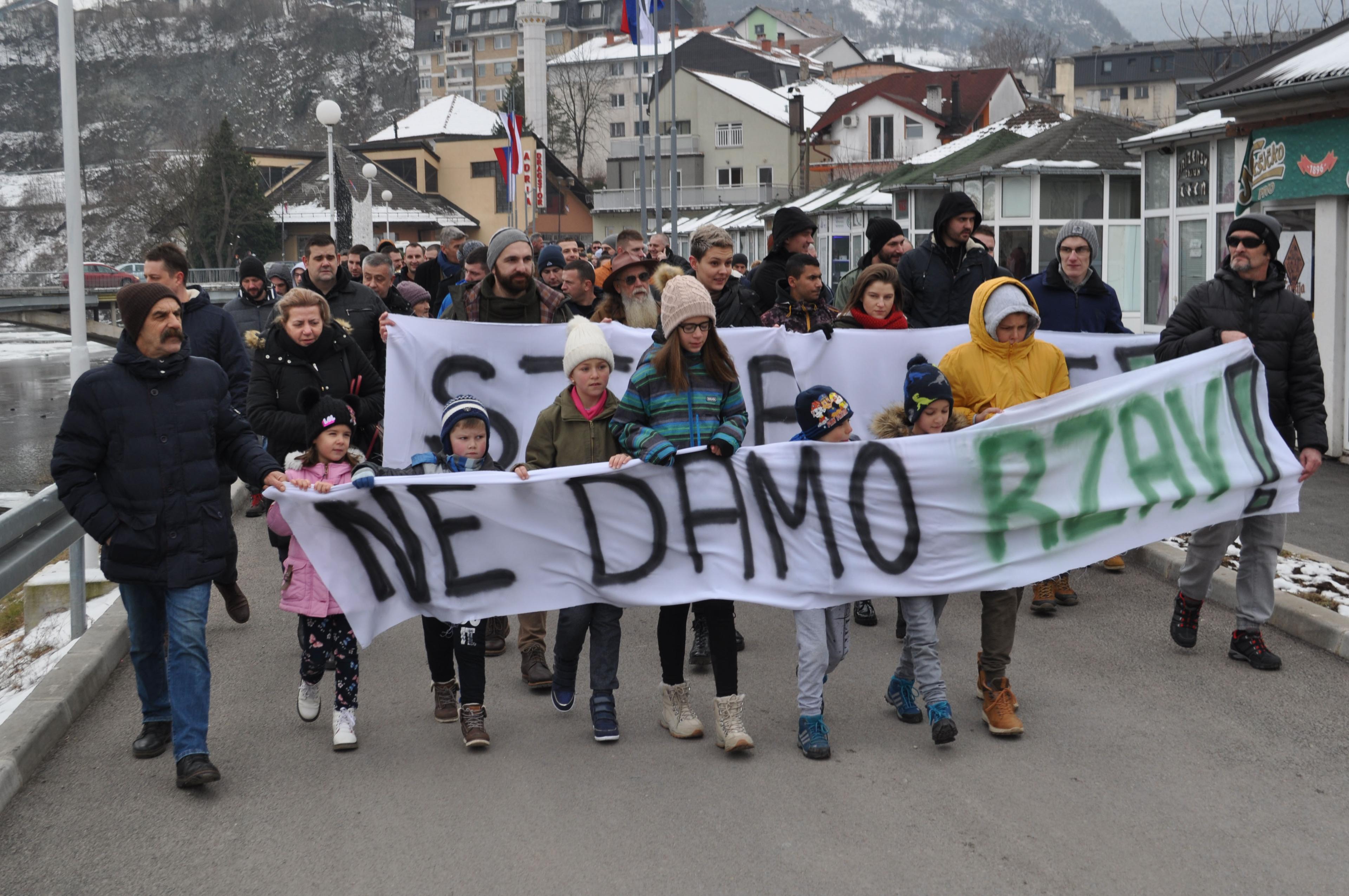 Protesti u Višegradu - Avaz