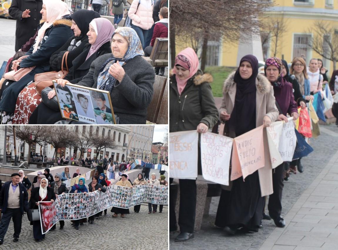 Mirni protest majki iz Srebrenice u Tuzli: U nama gori sve veća tuga za našom djecom