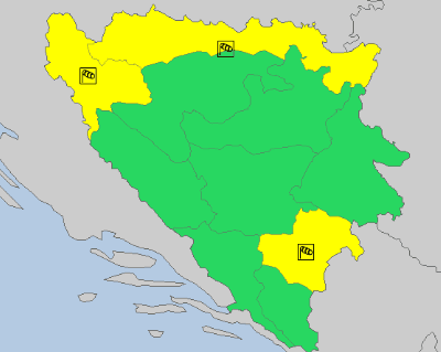 Očekuju se jaki udari vjetra u pet bh. gradova