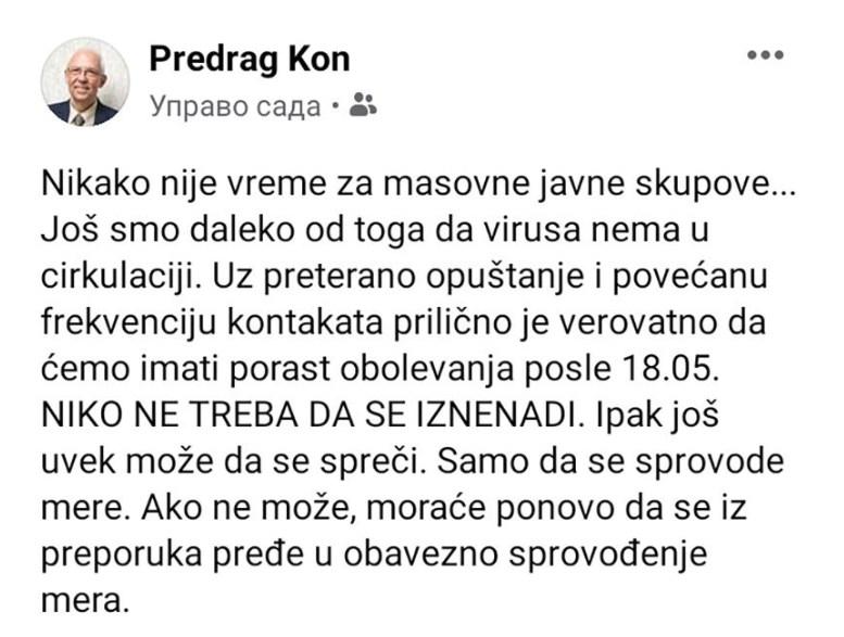 Objava na Facebooku - Avaz