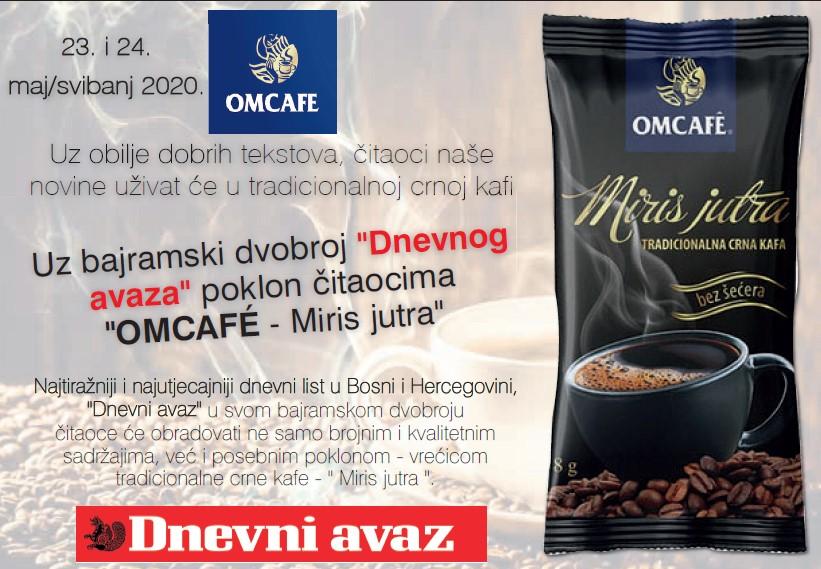 Uz bajramski broj "Dnevnog avaza" poklon čitaocima "OMCAFÉ - Miris jutra"