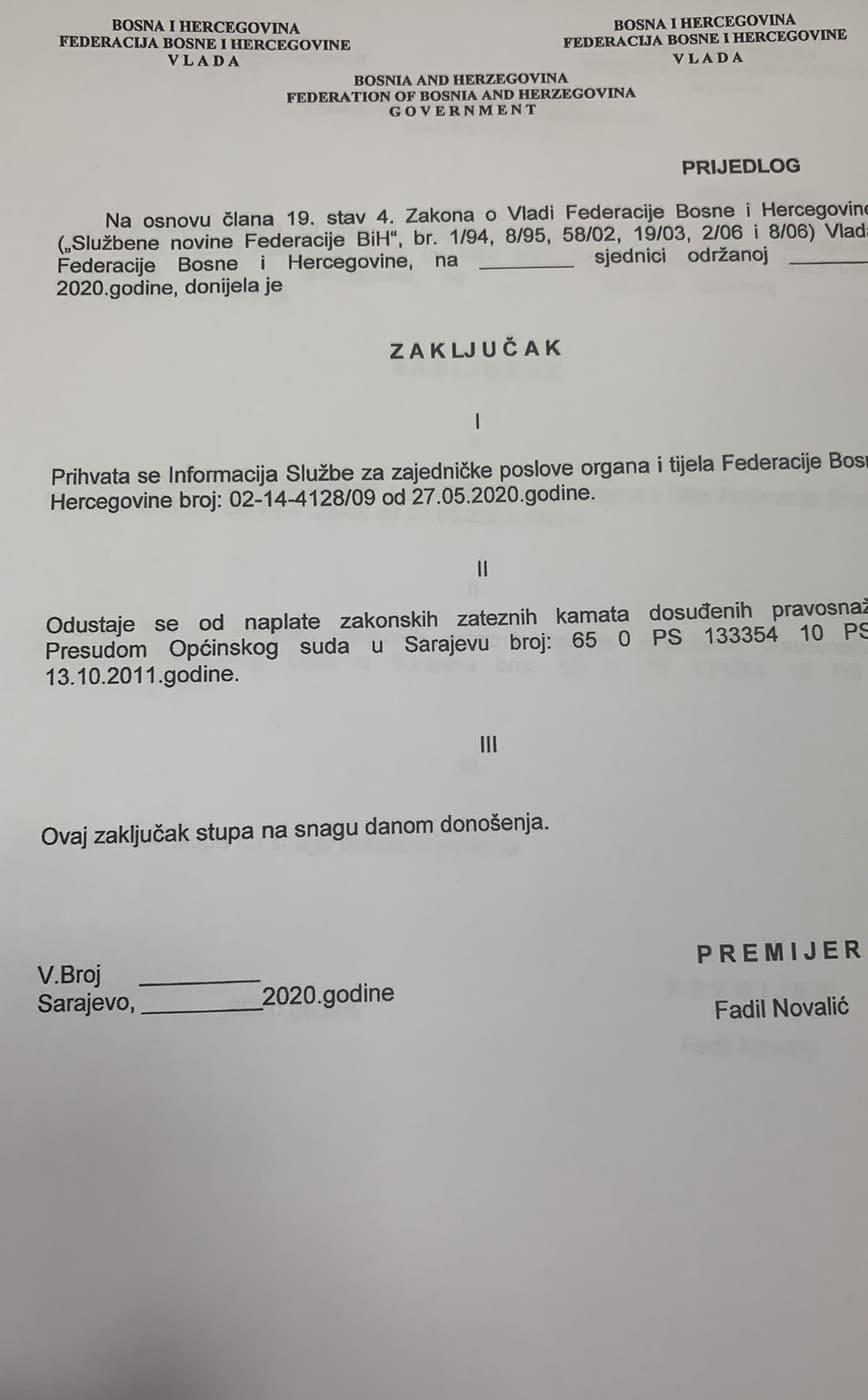 Već donesen zaključak - Avaz