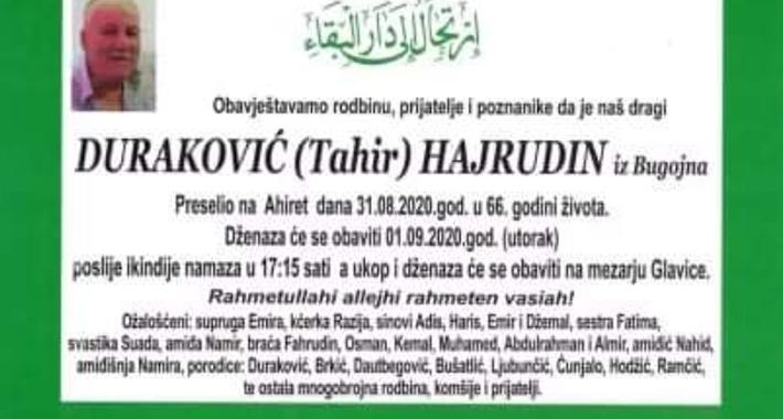 Smrtovnica oca Hajrudina - Avaz