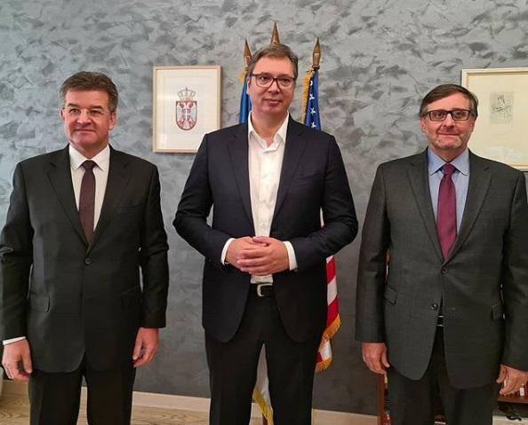 Lajčak, Vučić i Palmer - Avaz