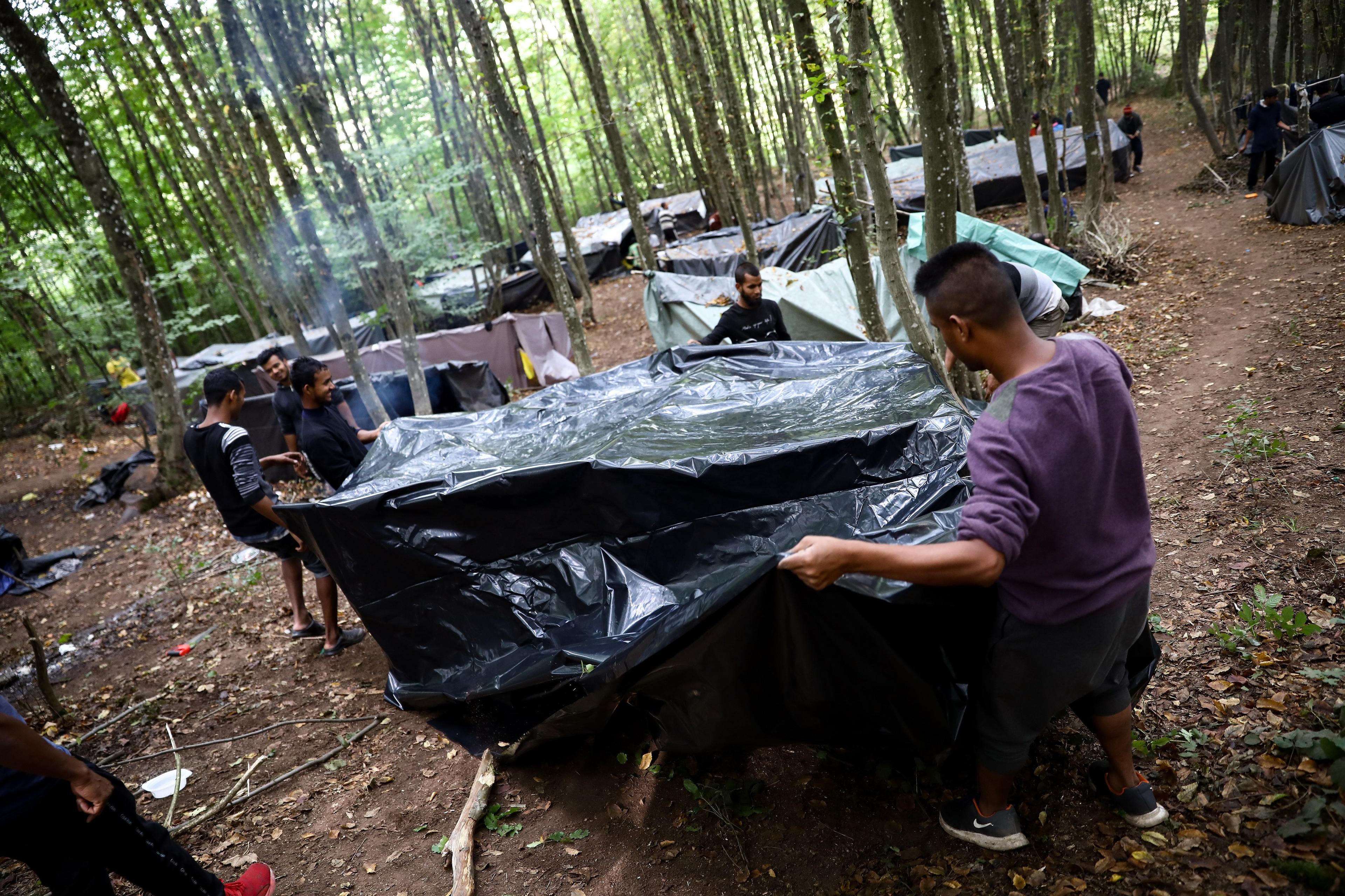 Migranti napravili improvizirani kamp u šumama iznad Velike Kladuše