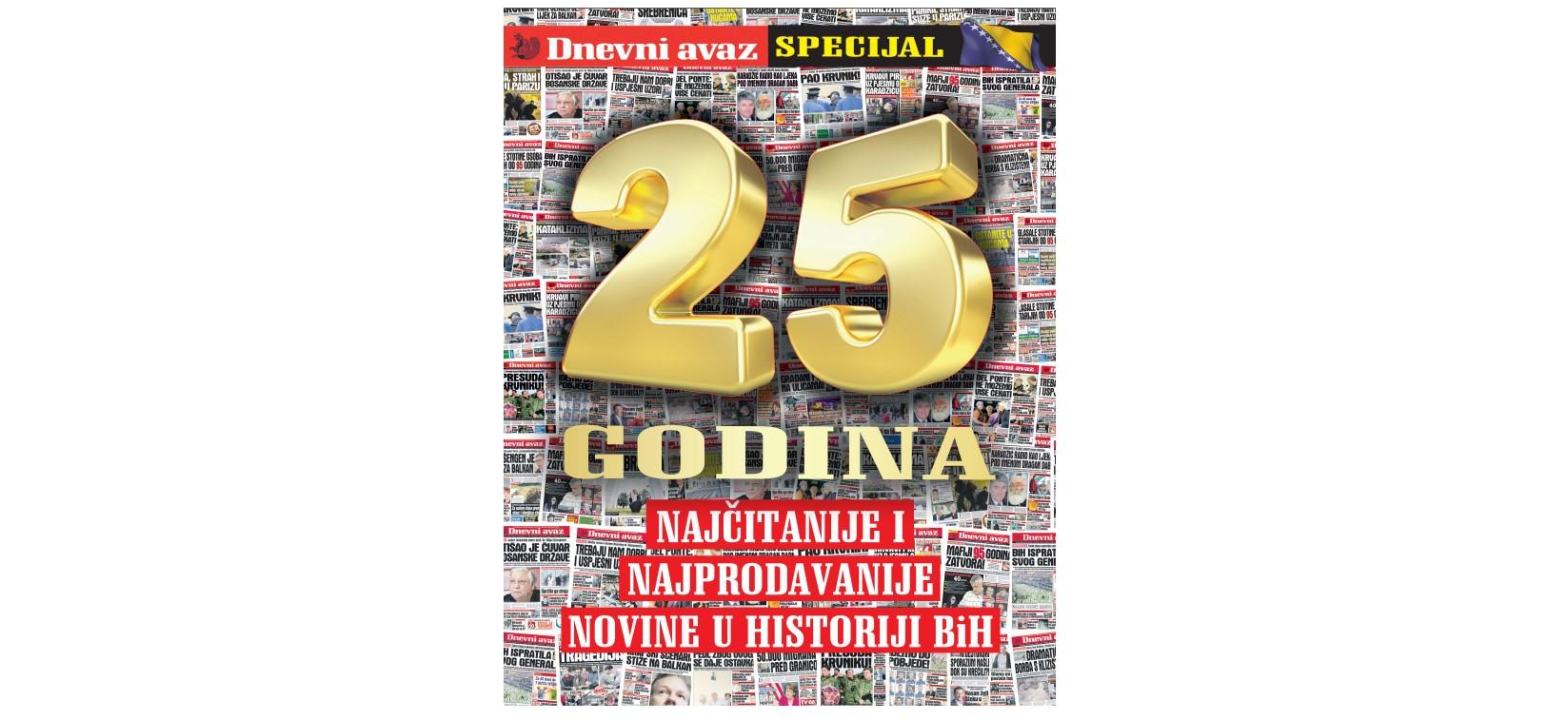 Sutra na kioscima poklon čitaocima specijalni prilog povodom 25. godišnjice izlaska našeg lista