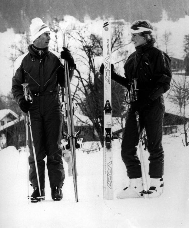 Princ Čarls i Dajana na skijalištu 1988. godine - Avaz