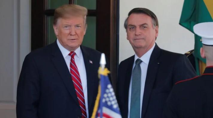 U.S. President Donald Trump and Brazilian President Jair Bolsonaro, shown at the White House in Washington, D.C., last year, are now among the world leaders who have tested positive for the coronavirus - Avaz