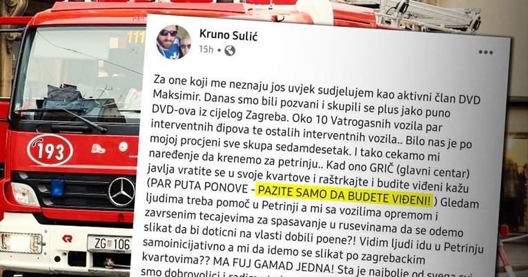 Vatrogasci tvrde da im nije dozvoljen odlazak u Petrinju - Avaz