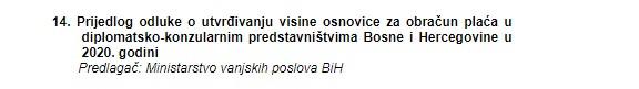 Tačka o diplomata uvrštena na dnevni red današnje sjednice - Avaz