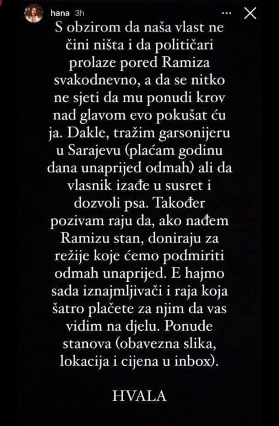 Poziv Hane Hadžiavdagić Tabaković - Avaz