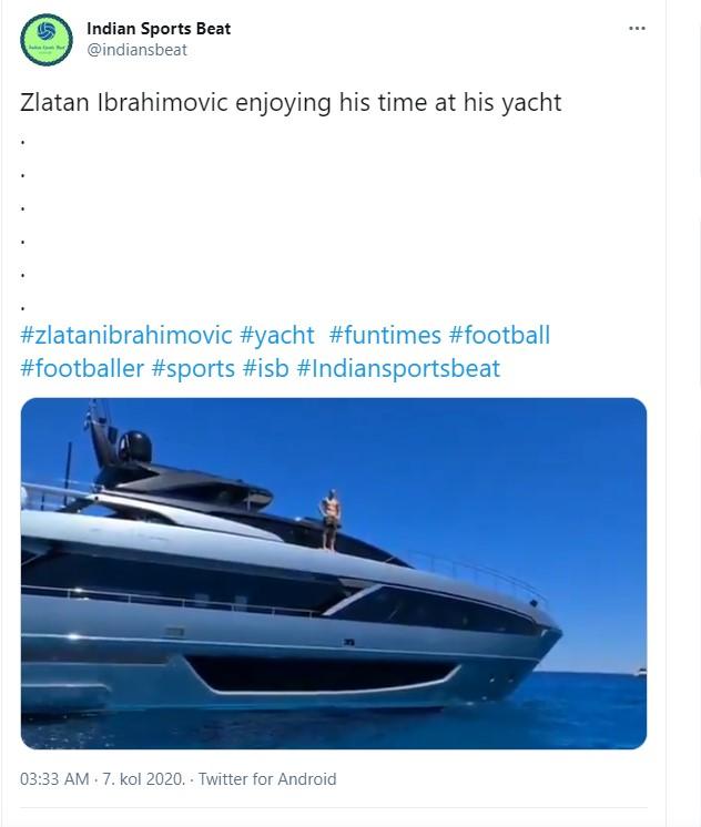 Ibrahimovic na jahti - Avaz