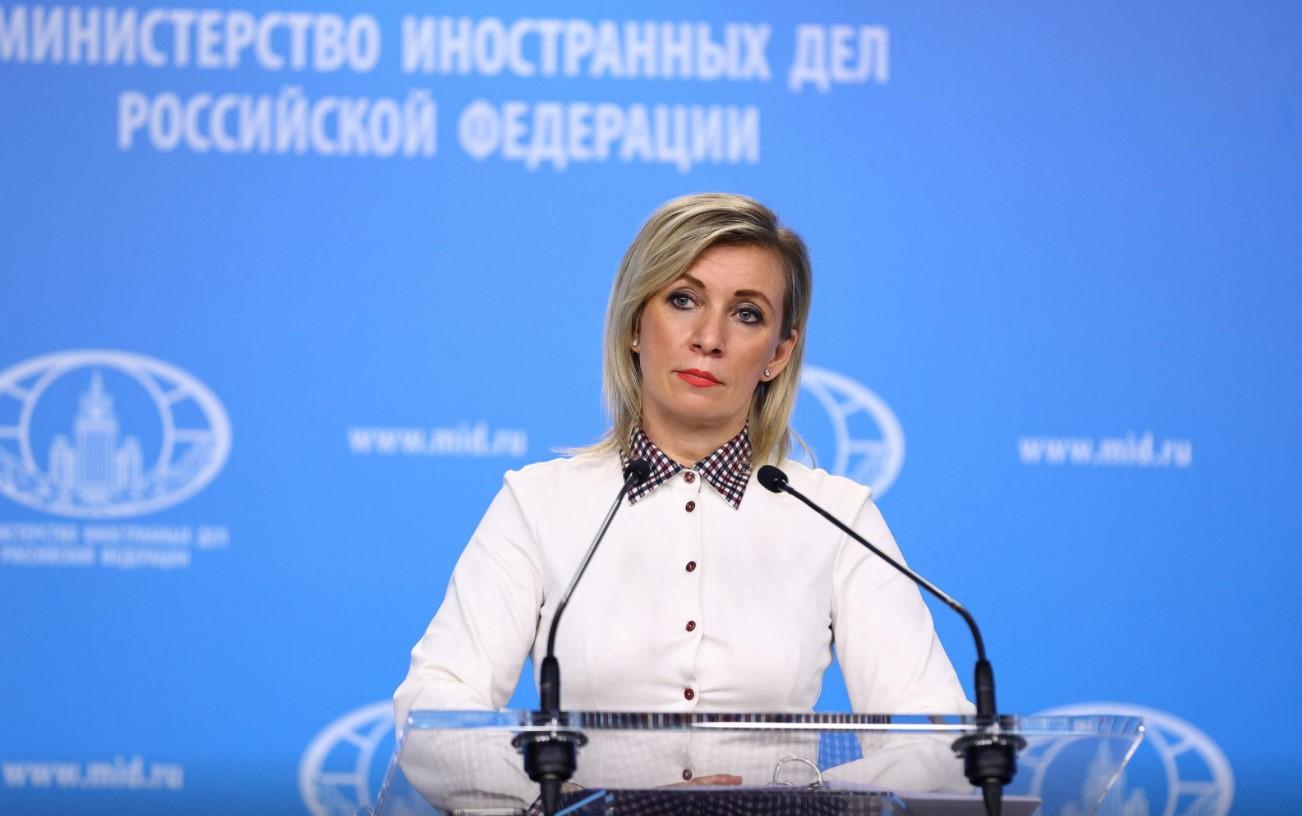 Russia's Foreign Ministry spokeswoman Maria Zakharova attends a weekly news briefing in Moscow, Russia February 11, 2021. - Avaz