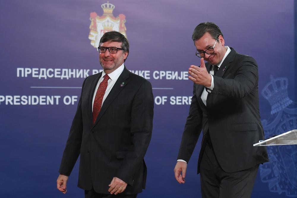 Vučić i Palmer su danas održali video satanak - Avaz