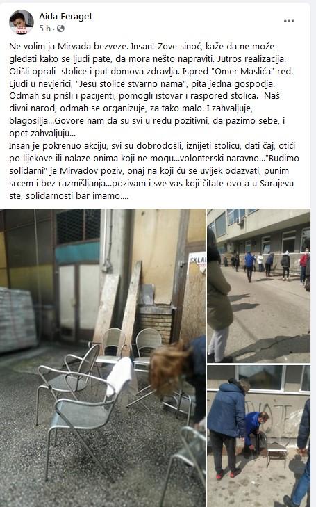 Status koji je objavila Feraget na Facebooku - Avaz