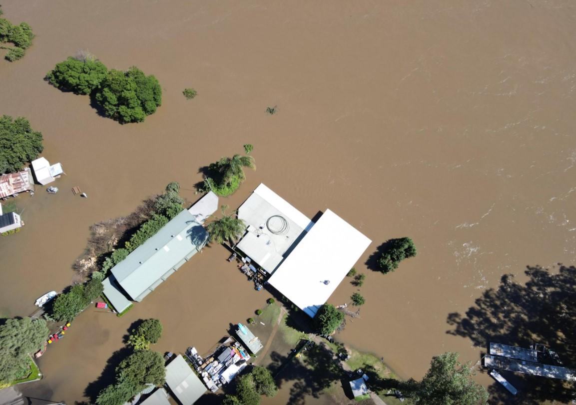 A view of the swollen Colo River, as the state of New South Wales experiences widespread flooding following days of severe weather, in northwestern Sydney, Australia, March 24, 2021. - Avaz