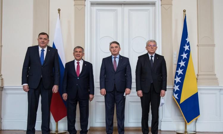 Members of B&H Presidency receive President of Tatarstan Rustam Minnikhanov