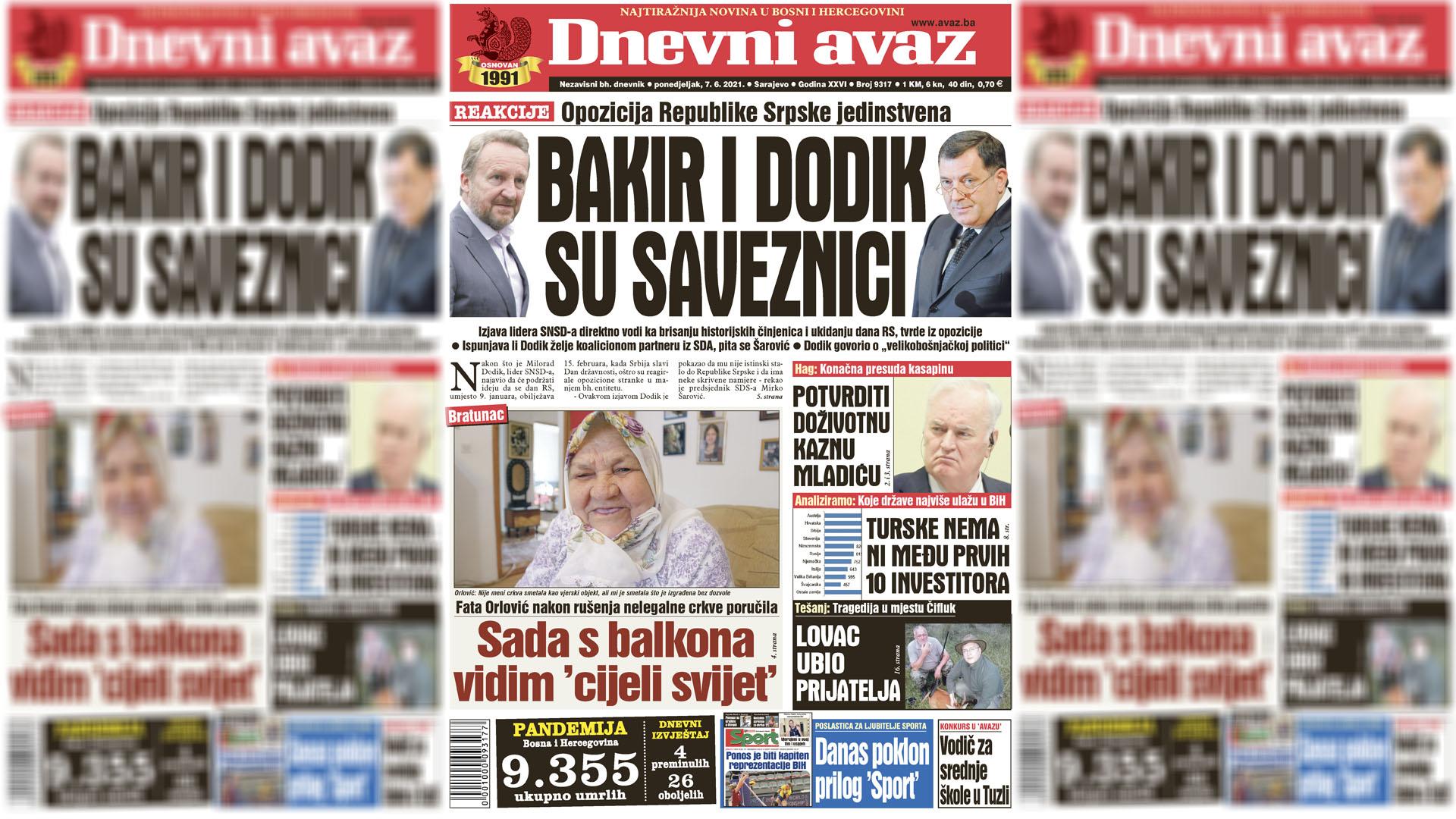 Bakir i Dodik su saveznici