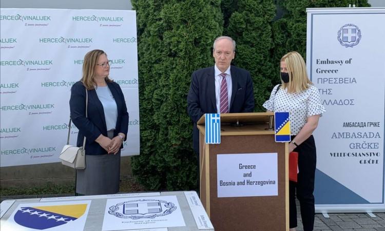 Greek Ambassador hands over donation of 120,000 COVID-19 vaccines for B&H