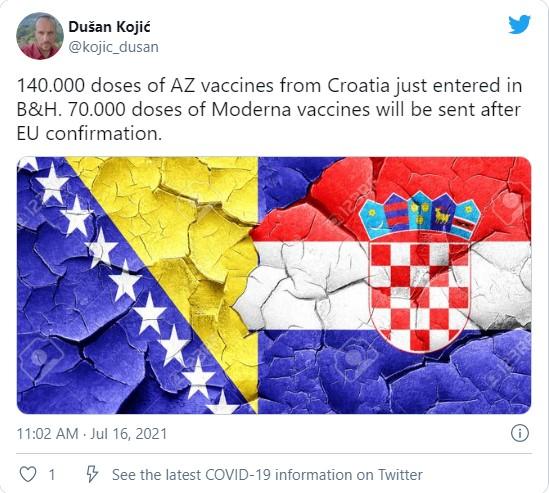 Objava na Twitteru - Avaz