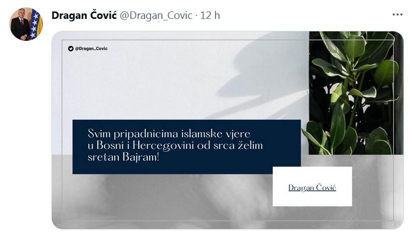 Čestitka Dragana Čovića - Avaz