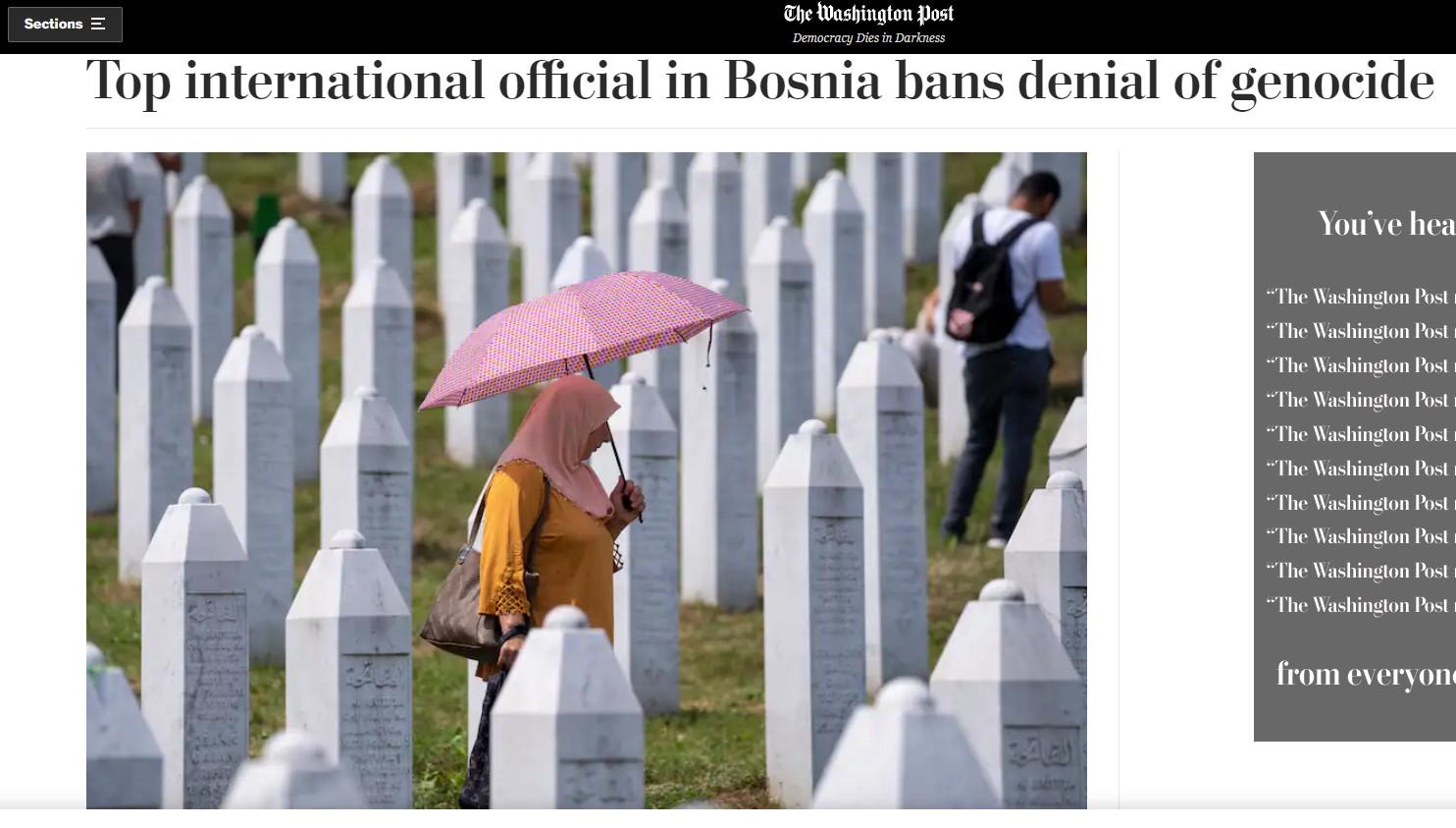 The killings of more than 8,000 Bosniaks by Bosnian Serb forces in Srebrenica was declared a genocide by the International Court of Justice and the International Criminal Court for Former Yugoslavia - Avaz