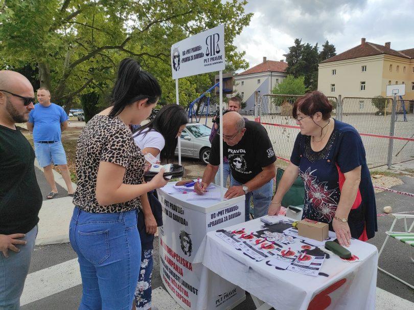 SNSD-ovci provocirali članove "Pravde za Davida" u Trebinju dok su prikupljali potpise za peticiju